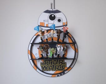 Star Wars BB-8 Figure Display Shelf Kinder Surprise Toy Organizer Wall Decor