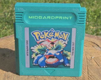 Personalized Nintendo Switch Game Case Giant Retro Cartridge Holder | For 16 Games | Custom Pokemon Sticker & Name Magnetic 3D Printed Gift