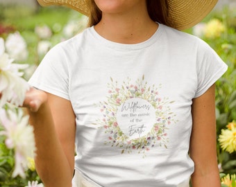 Boho T-shirt for her wildflowers tshirt for Gift for wildflower lover tee for woman floral design gift for her