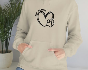Sweatshirt dog owner, hoodie sweatshirt for pet owner, fur mama sweatshirt, gift for her, sweatshirt with hood for animal lover