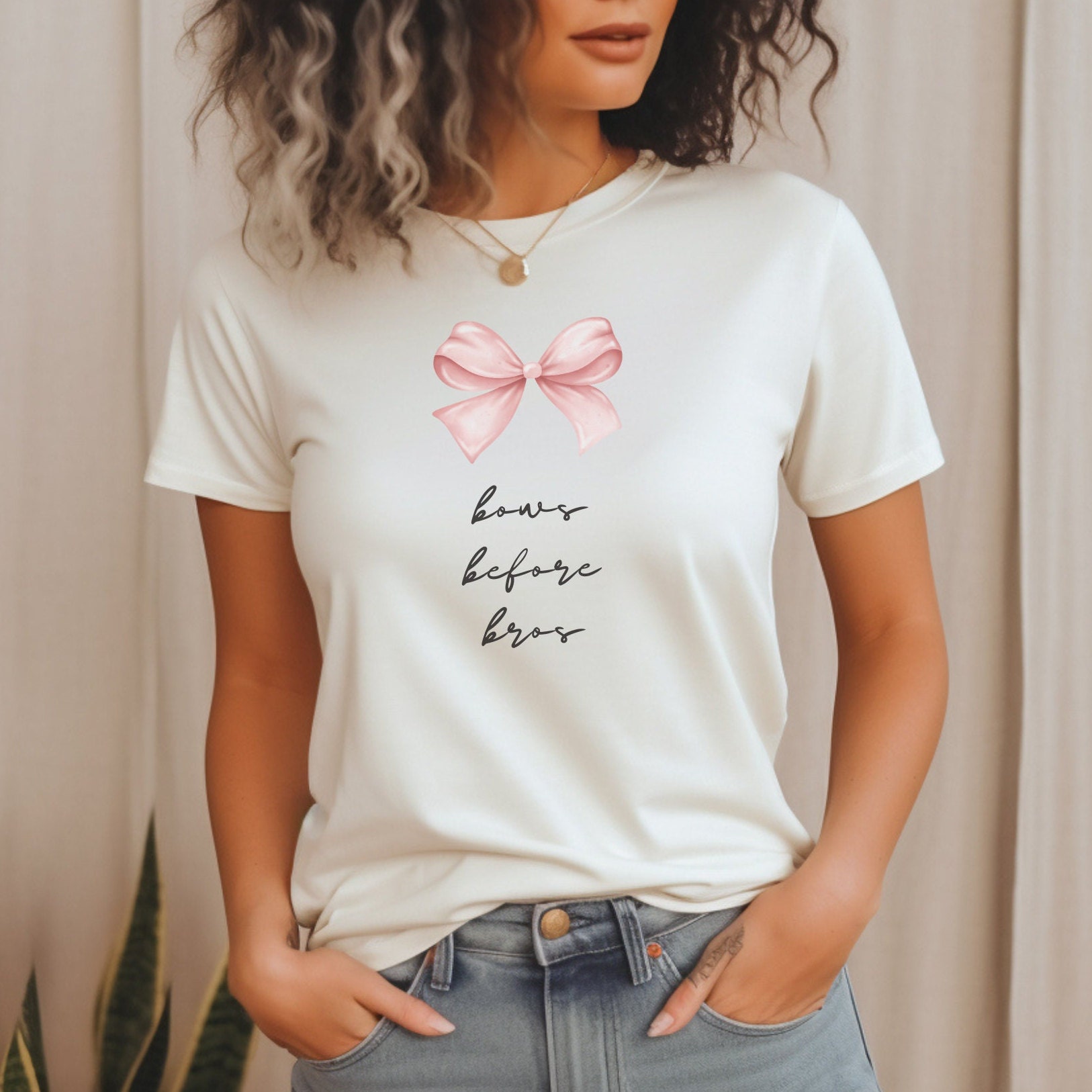 Cute Bow T-shirt, Coquette T-shirt for Her, Funny Bow Tee, Cute