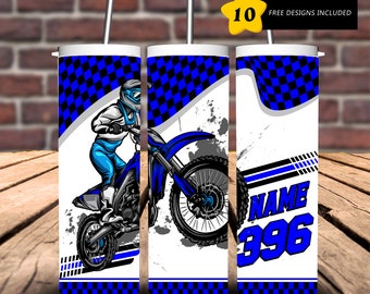 Custom Motocross Racing 20 oz Tumbler Design (PNG Digital Download)