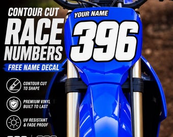 カスタムダートバイクナンバー｜モトクロスナンバーデカール｜プレートステッカー｜レースナンバー