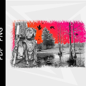 Black Lab Retriever, Duck hunting , Duck Dog, Waterfowl design, Digital Download