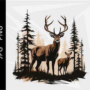 Deer Vector, deer decoration, sublimation, deer hunting, deer shirt design