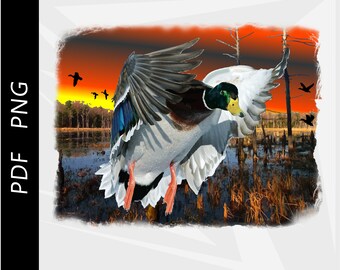 Mallard Duck Hunting Design (Digital Download)