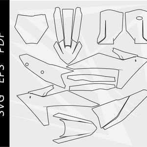 2022-2023 KTM 125-450  Templates, Dirt bike templates, Motocross Bike templates, Instant download