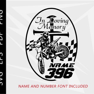 In Loving memory motocross racing design, MX memory, in memory of, mx shirt design, dirt bike decal, svg,eps,pdf,png digital download