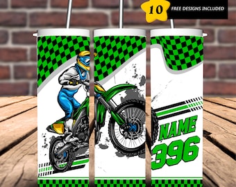 Motocross-racingmuggdesign, 20oz MX, dirt bike (digital nedladdning i PNG)