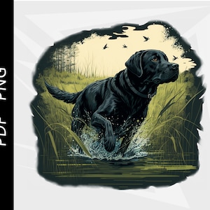 Black Lab Hunting Design, Mallard Duck, Duck hunting , Duck, Waterfowl design, Digital Download