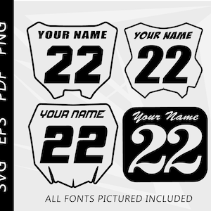 Benutzerdefinierte Motocross Nummernschild, MX Plate Design (Digitaler Download)