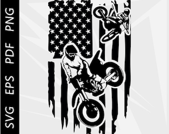 モトクロス旗SVG、ダートバイククリップアート（デジタルダウンロード）