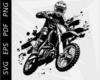 Motocross Motorcycle Clipart, mx Shirt Design (svg, eps, pdf, png)