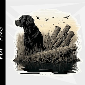 Black Lab Hunting Design, Mallard Duck, Duck hunting , Duck, Waterfowl design, Digital Download