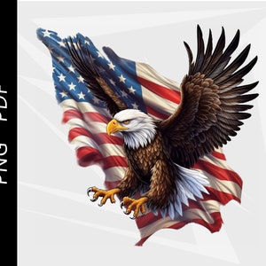 Bald Eagle, Vector, Merica&#39;, America, American Eagle, American Flag,png,pdf, Digital Download