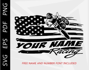Custom Motocross Racing Design, MX Clipart (svg, eps, pdf, png Digital Download)