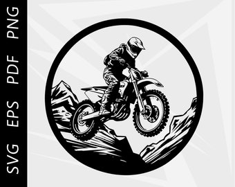 モトクロスダートバイクのクリップアート、MXシャツのデザイン（SVG、EPS、PDF、PNG）