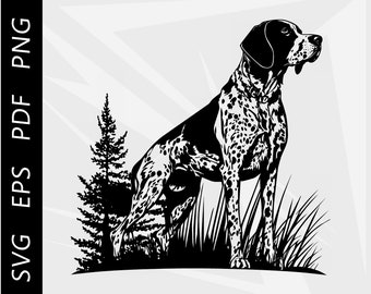 German Shorthaired Pointer Hunting Dog Design (Digital Download)