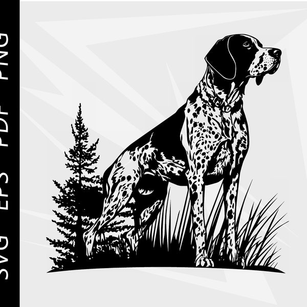 German Shorthaired Pointer Hunting Design, GSP, Pointer Dog , Pheasant hunting, Digital Download