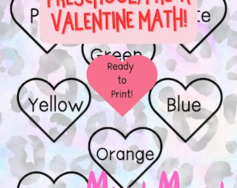 Candy Heart Color Sort Printable
