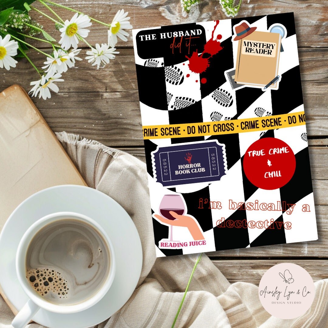 Kindle Insert for Clear Case Girly True Crime Murder Mystery Horror Kindle Paperwhite Case Printable Kindle Cover Bookish Kindle Decor