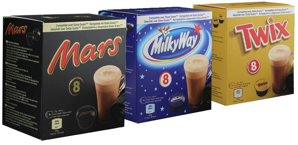 8 Capsules Chocolat Chaud Twix Dolce Gusto