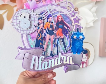 Huntrix Cake Topper: K Pop Birthday Party Decoration