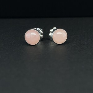 Rose Quartz Stud Earring