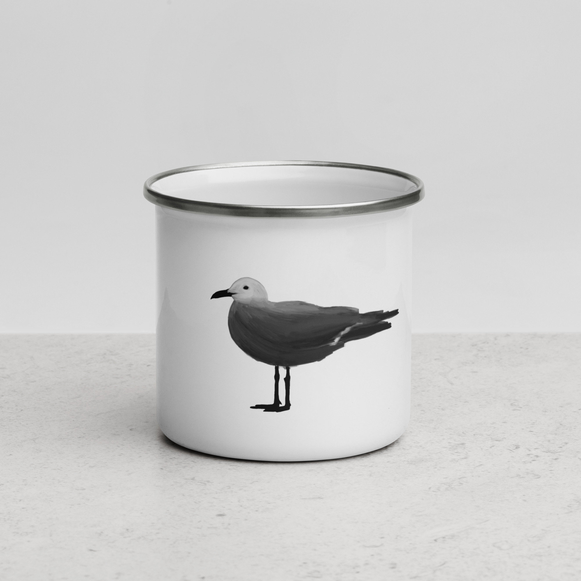 Grey Gull Enamel Mug