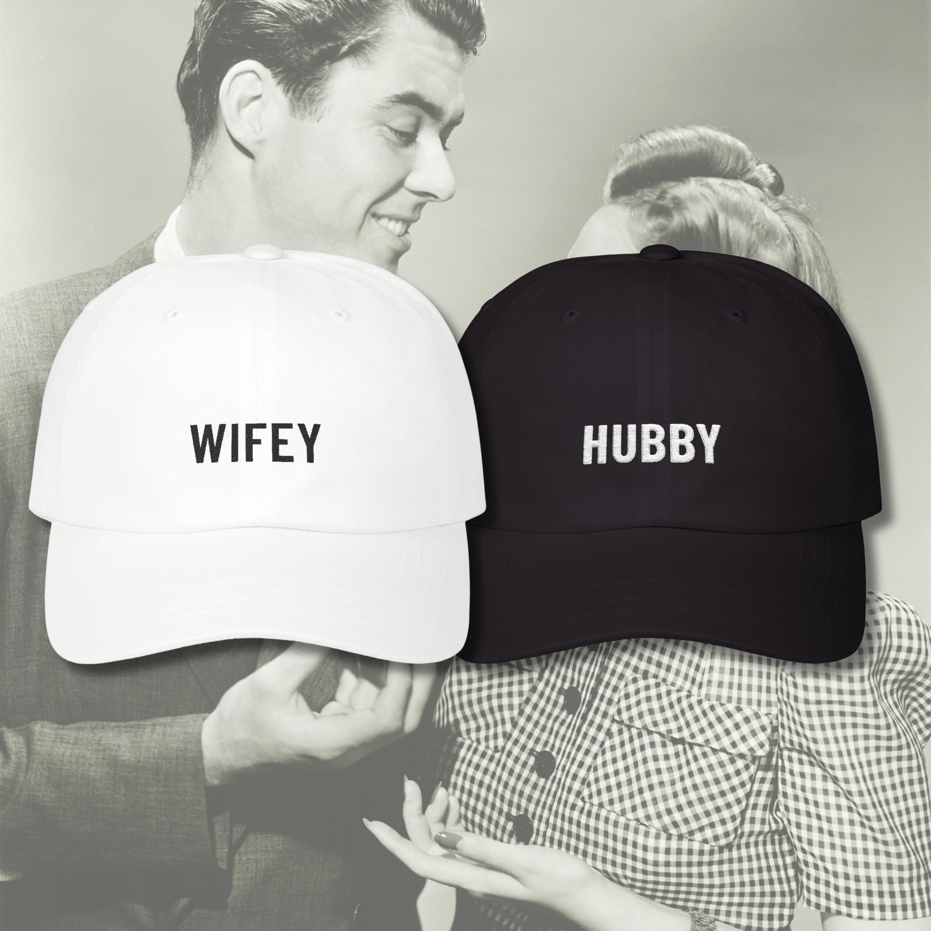 Hubby Wifey Hat Set: Embroidered Cotton Wedding Baseball Cap  display picture 1