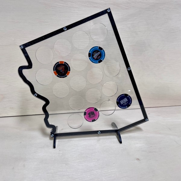 Harley Davidson Poker Chip Display Black Etsy