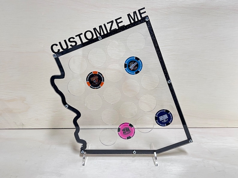 Arizona Harley Davidson Poker Chip Display Etsy