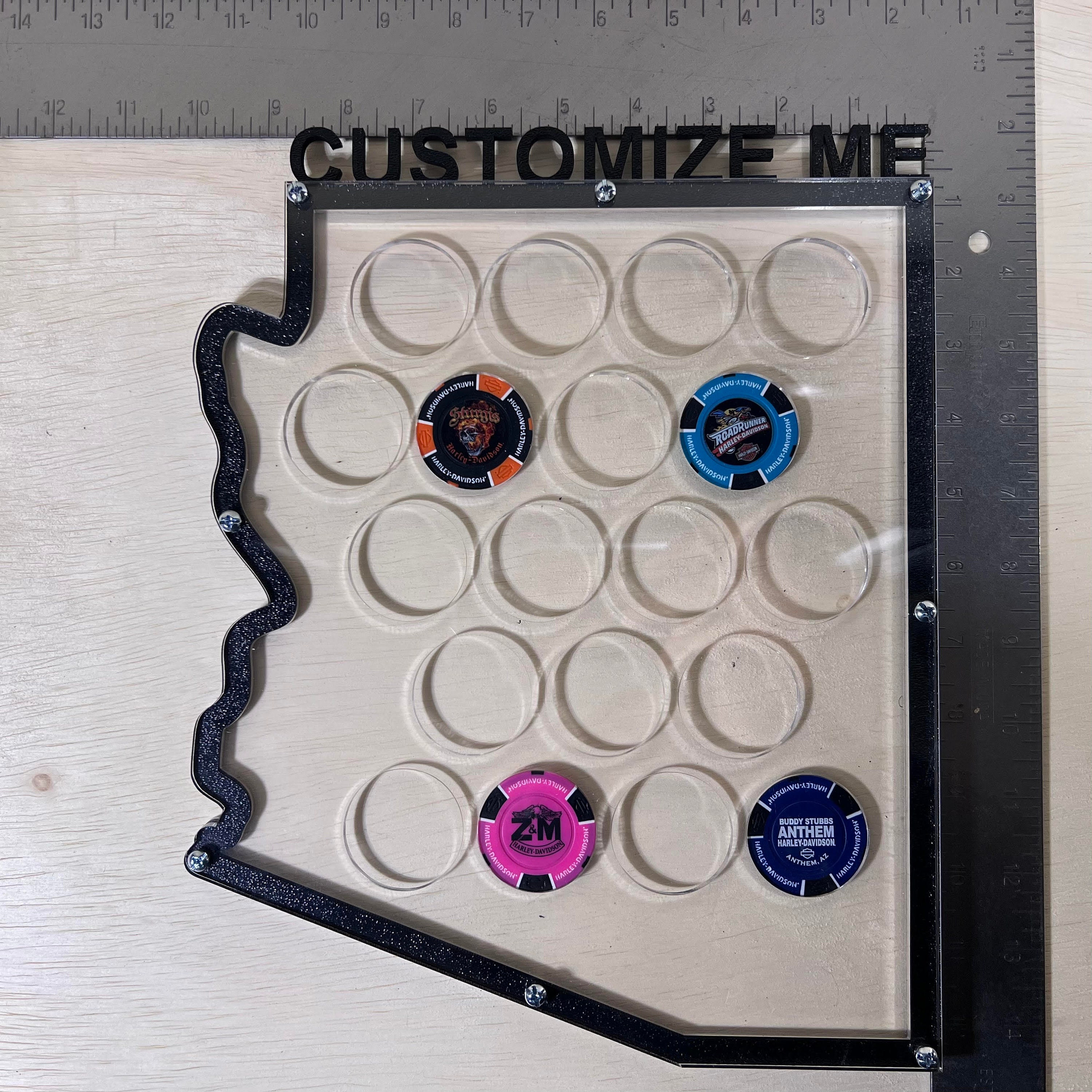Arizona Harley Davidson Poker Chip Display Etsy