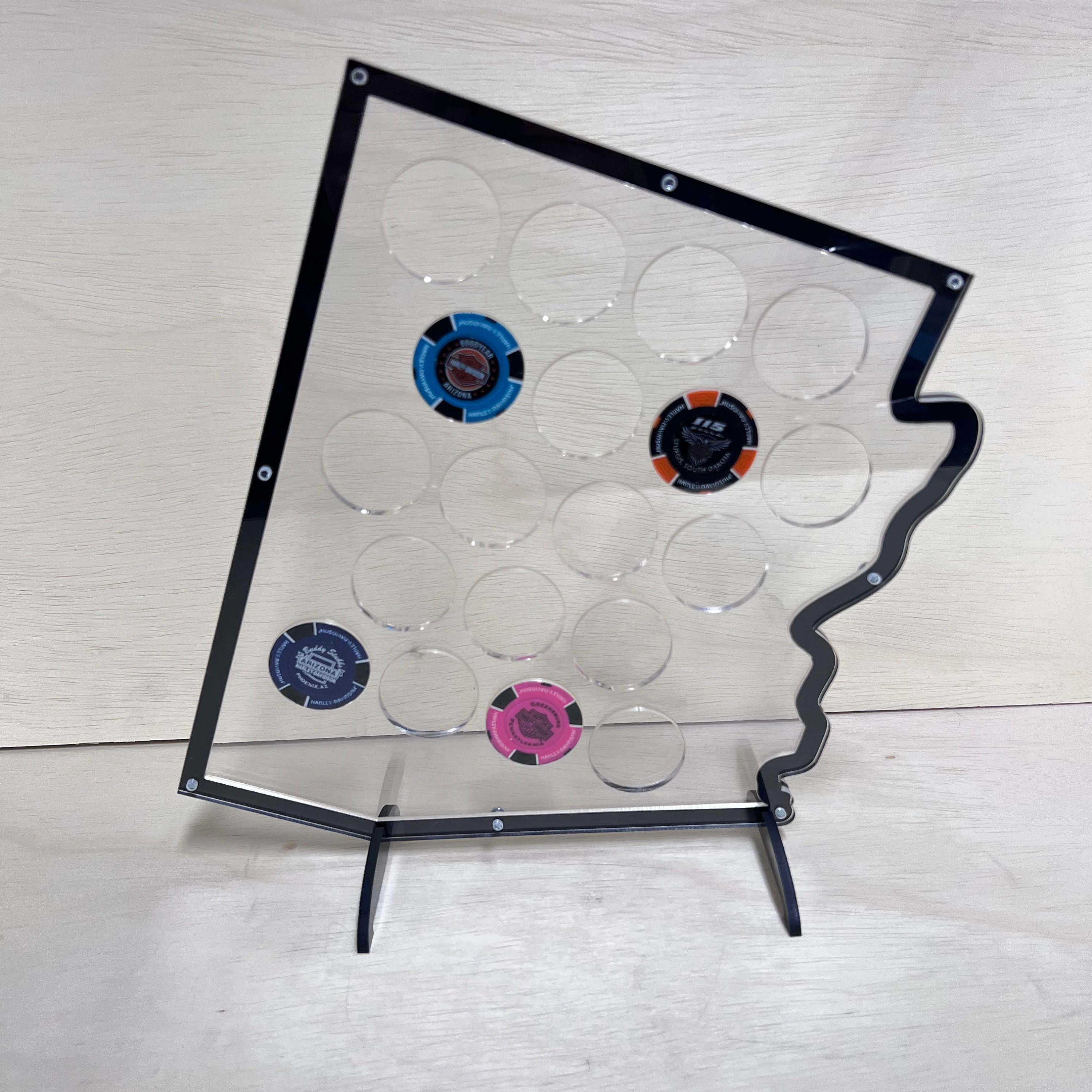 Arizona Harley Davidson Poker Chip Display Etsy
