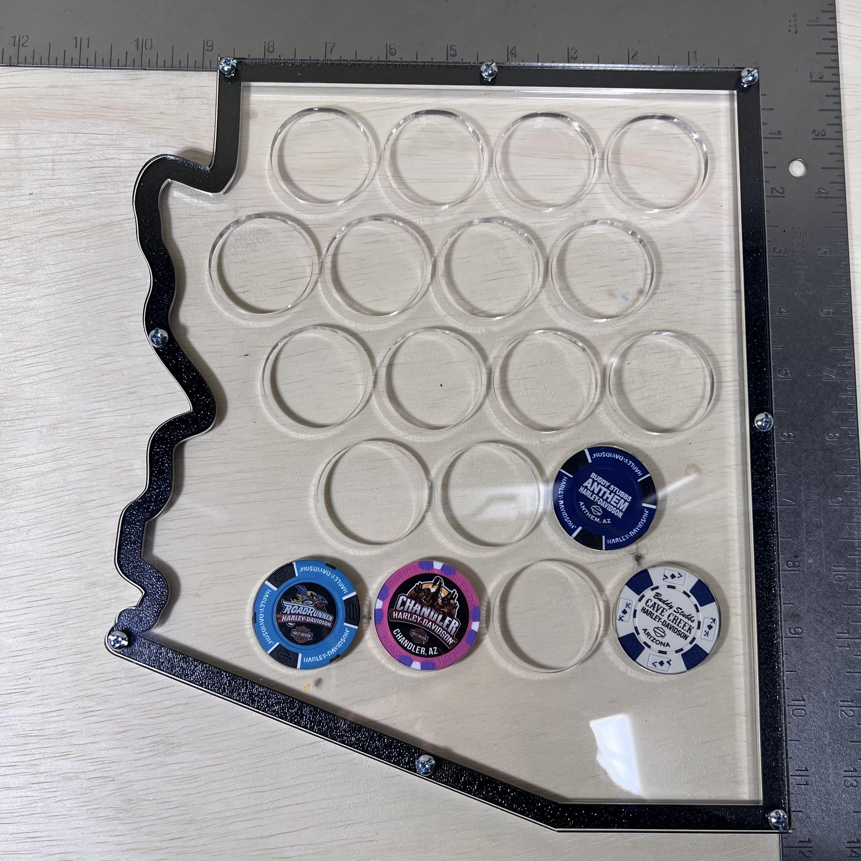 Arizona Harley Davidson Poker Chip Display Etsy