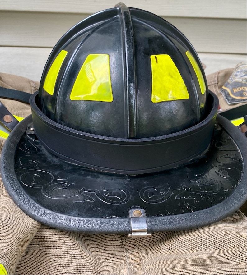 Personalized Firefighter Leather Helmet Band Etsy