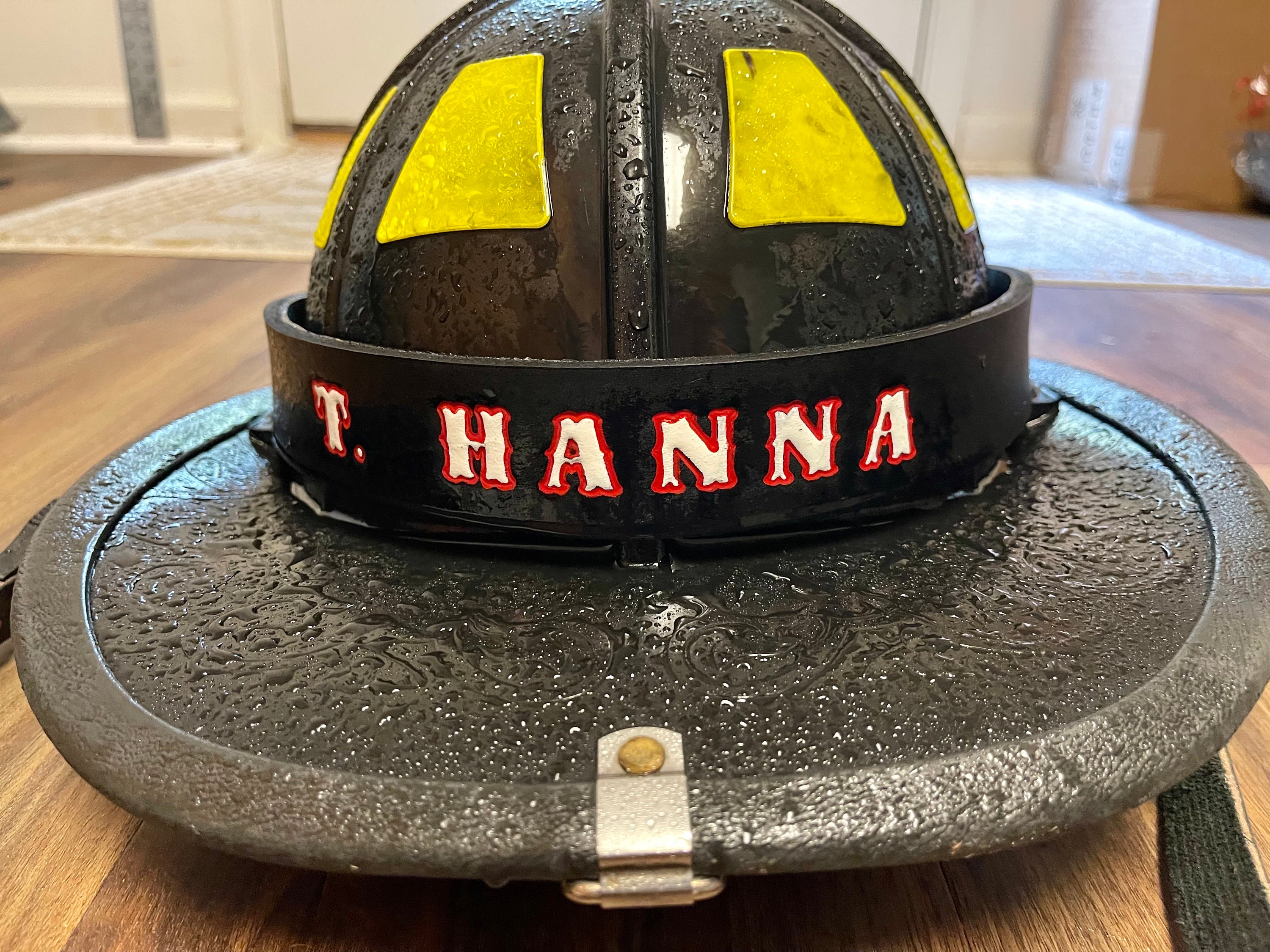 Personalized Firefighter Leather Helmet Band - Etsy