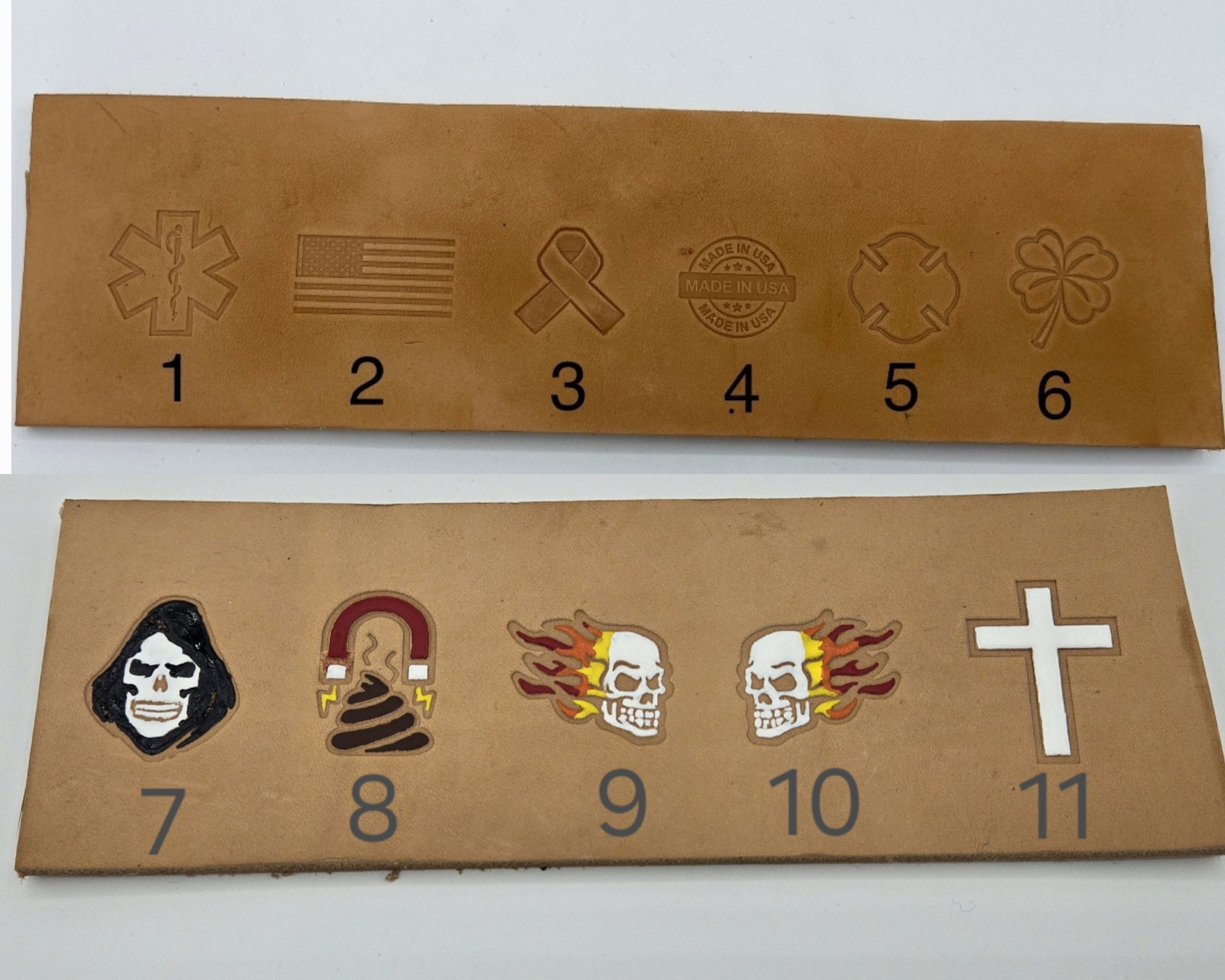 Firefighter Leather Customized Name Plate