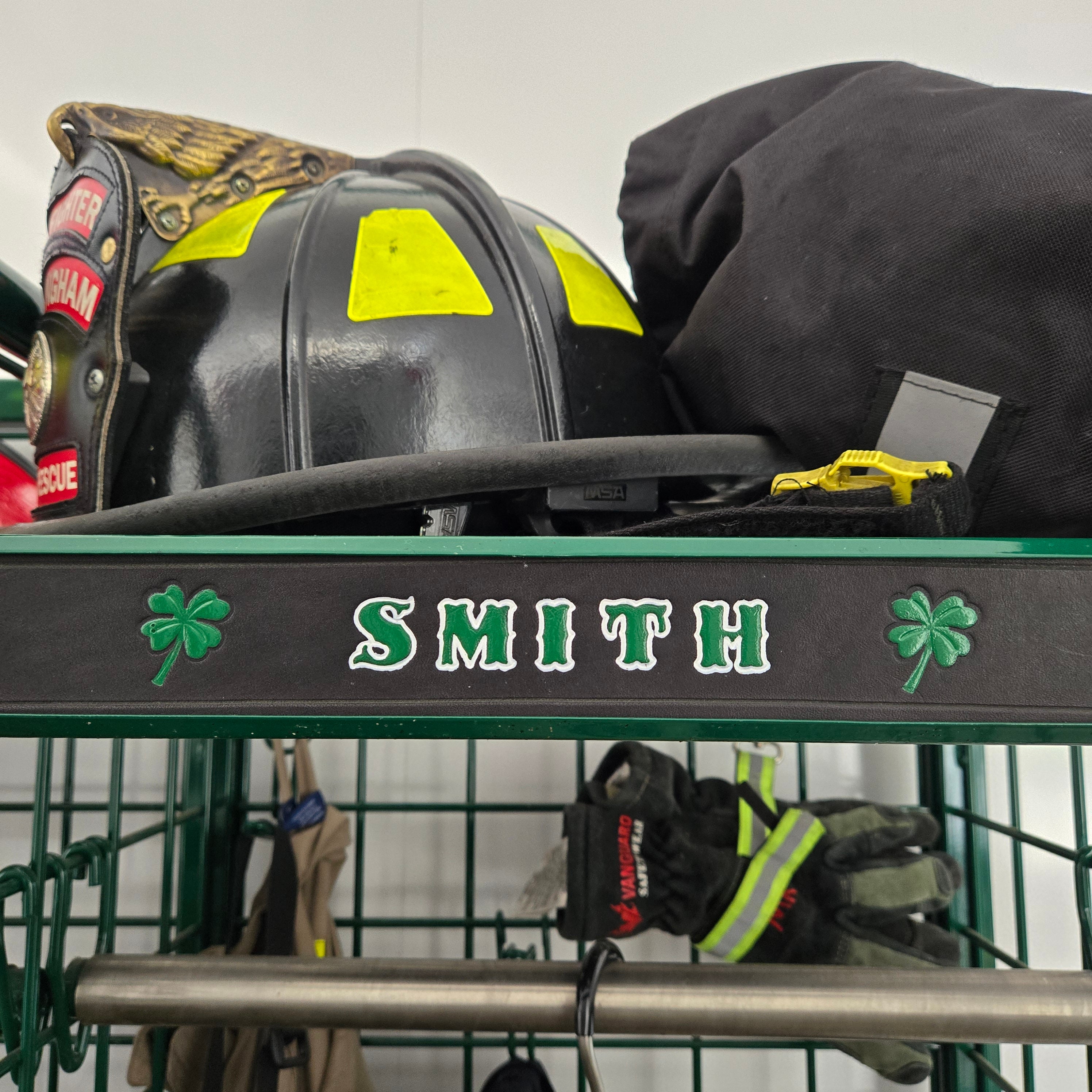 Firefighter Leather Customized Name Plate