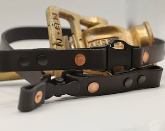 Personalizable Firefighter Leather Chin Strap