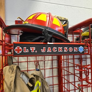 Firefighter Leather Customized Name Plate