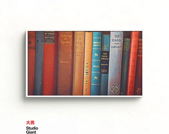 Samsung Frame TV Art: Vintage Bookshelf (Digital Download)