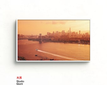 New York City Frame TV Art: Modern Skyline View (Digital Download)