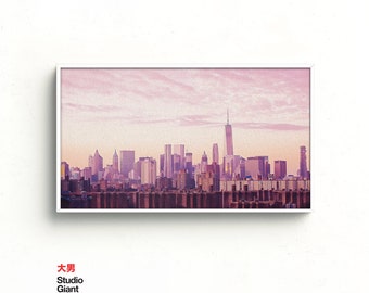 New York City Frame TV Art: Modern Skyline View (Instant Download)