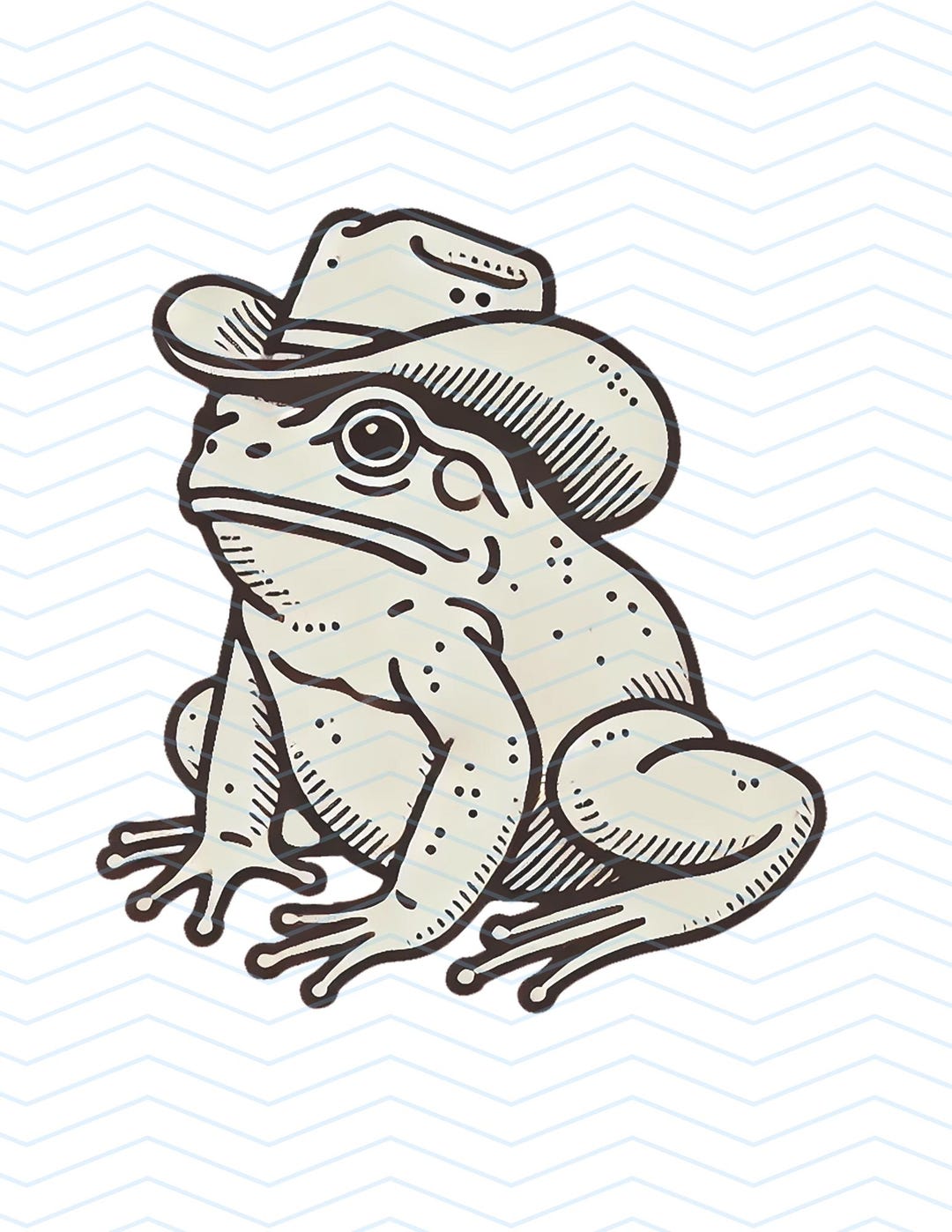 Retro Frog Wearing a Cowboy Hat PNG, Vintage, Digital Graphic for Tee ...