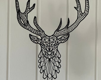 Wall decoration | 3D printed geometric deer handcrafted with a choice of colors | environmentally friendly