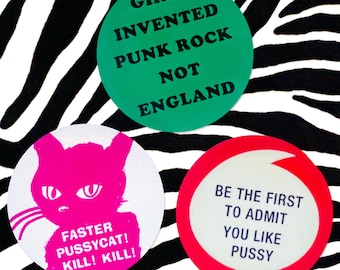 Lesbian Punk Vinyl Sticker – Riot Grrrl, Queer Art, Laptop Decal (65mm)