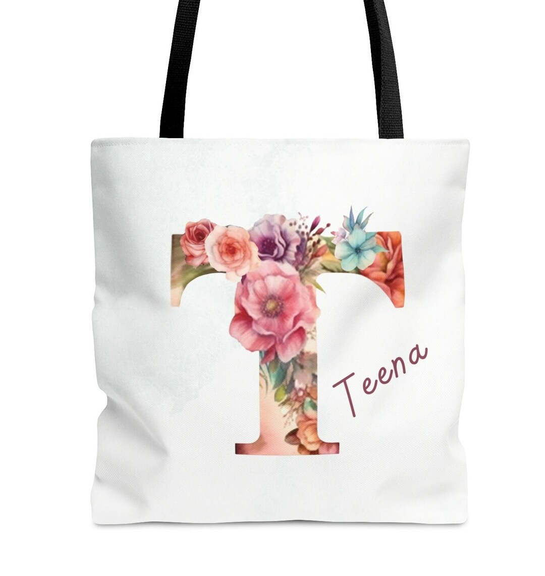 Gifted Lettering Personal-tote-gift, Decorative Letters, Vintage Gifted, Flower-letter ...