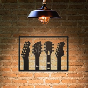 Dale vida a tus paredes con nuestras guitarras: archivo DXF para manualidades y decoración del hogar