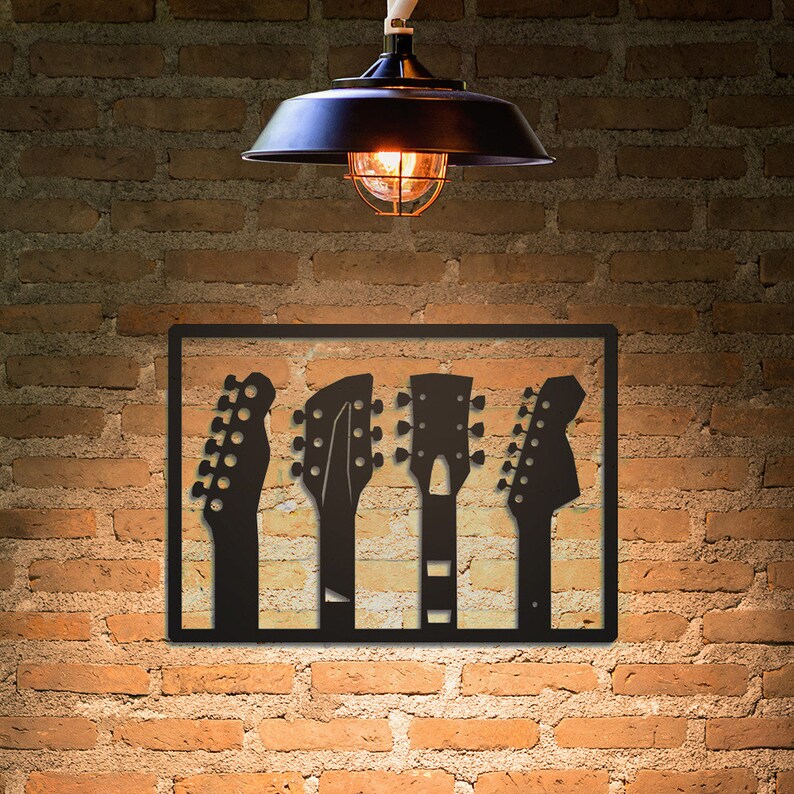 Rock Your Walls With Our Guitars DXF File for Home Decor and Crafts Etsy